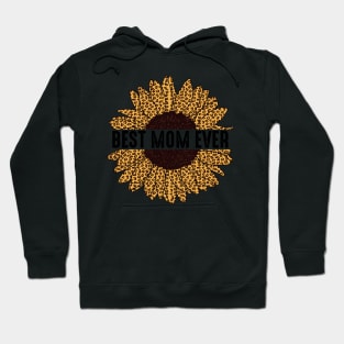 Best mom ever leopard sunflower Hoodie